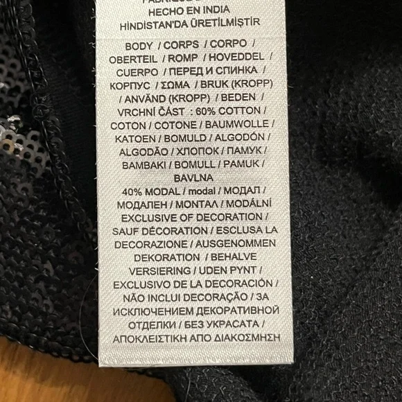 Ralph Lauren Black Sequin Polo Short Sleeve Top (Black Label) size S - Picture 9 of 12